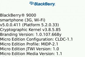 BlackBerry About Page Screenshot BlackBerry About Page Screenshot