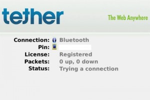 Tether Trying Connection Screenshot Tether Trying Connection Screenshot